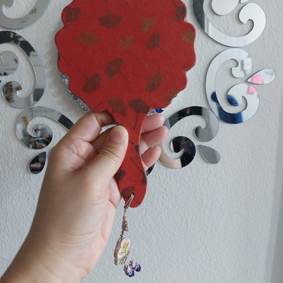 Small Little Handheld Mirror Practical Cute For Any Room - Picture 2 of 5